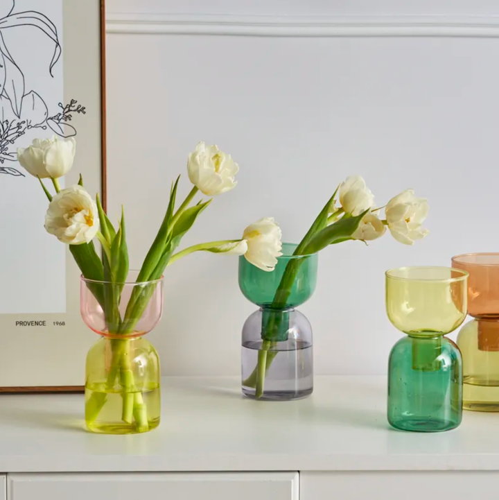 vase with tulips