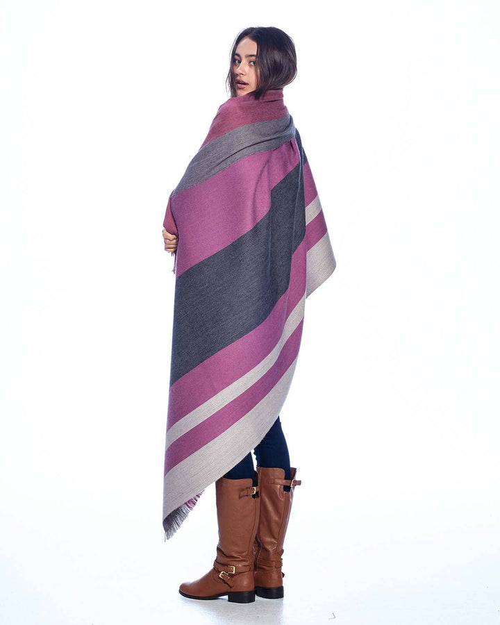 Alpaca Reversible Throw - Sangria