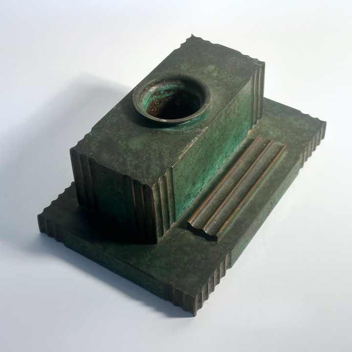Carl Sorensen Art Deco Bronze Inkwell