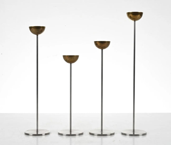 Set of 4 Paul Stilling Danish Modernist Candlesticks