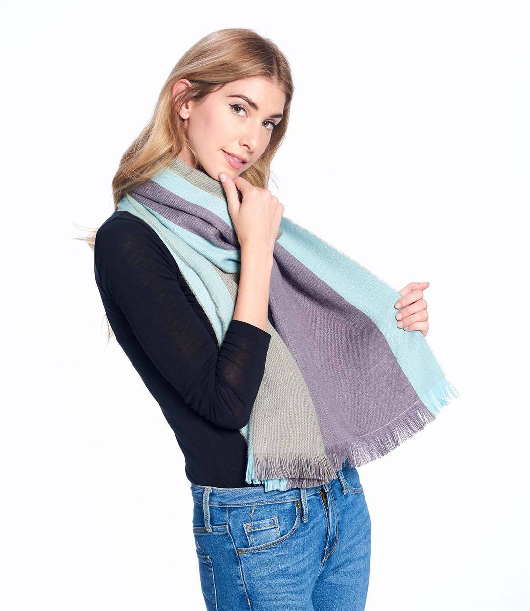 Alpaca Reversible Scarf - Ether