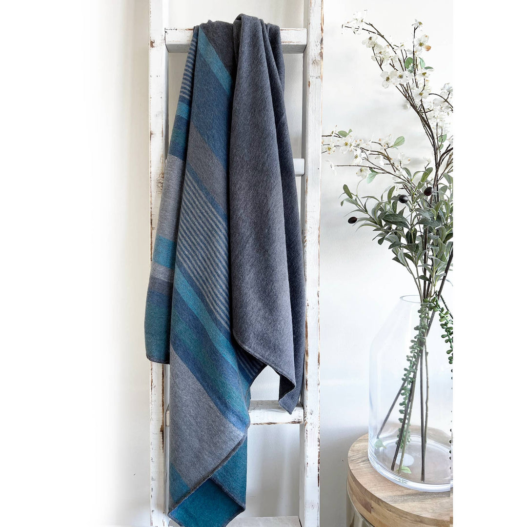 Alpaca Throw - Dark Sea