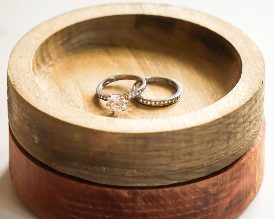 Hardwood Circle Jewelry Dish