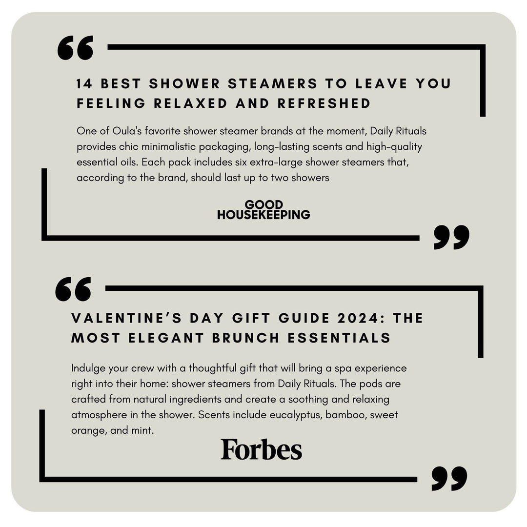 Shower Steamers | Bamboo + Mint  | 6 Tablets | Gift Set