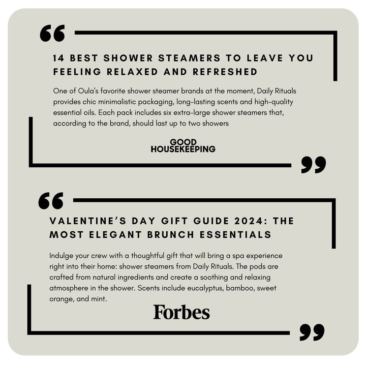 Shower Steamers | Bamboo + Mint  | 6 Tablets | Gift Set