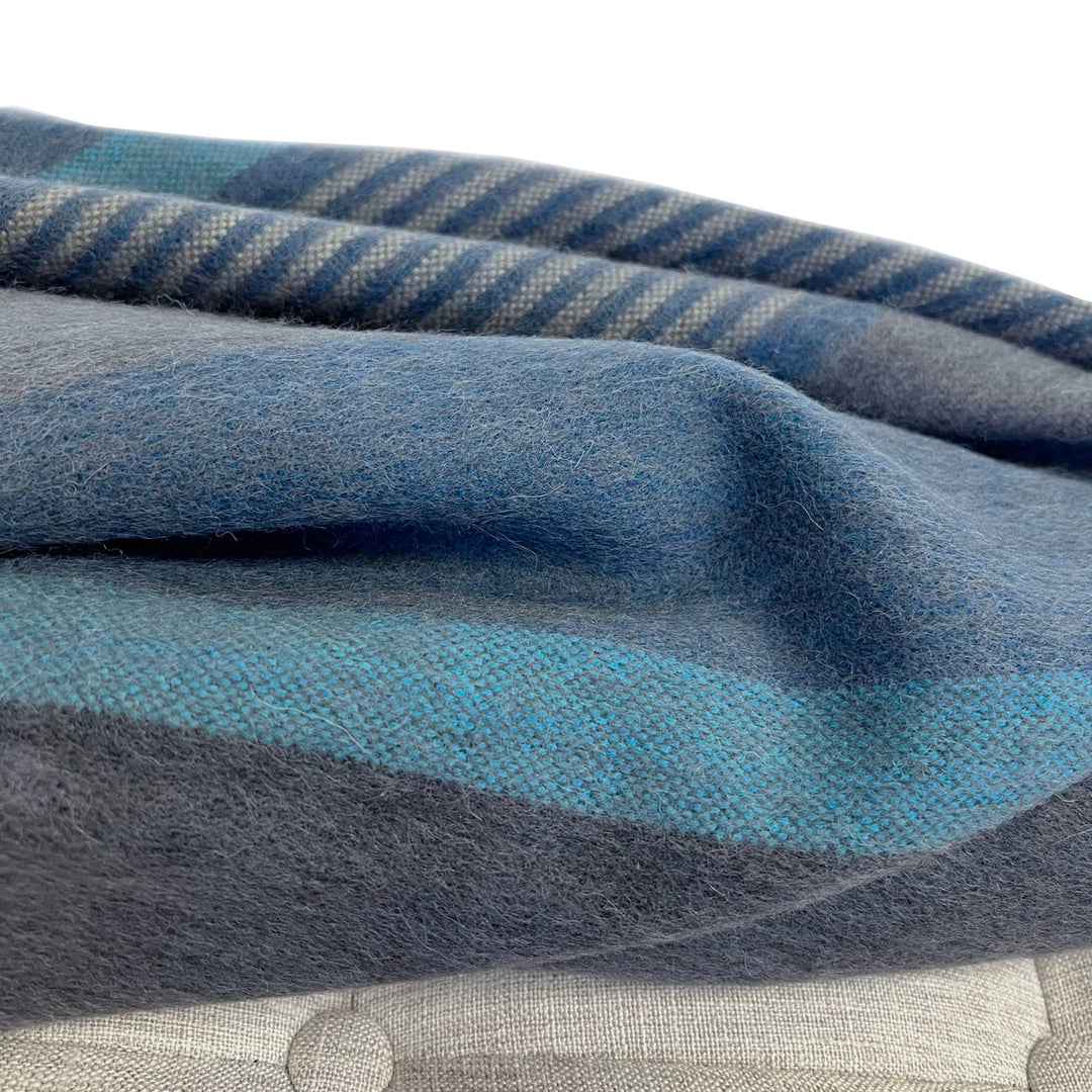 Alpaca Throw - Dark Sea