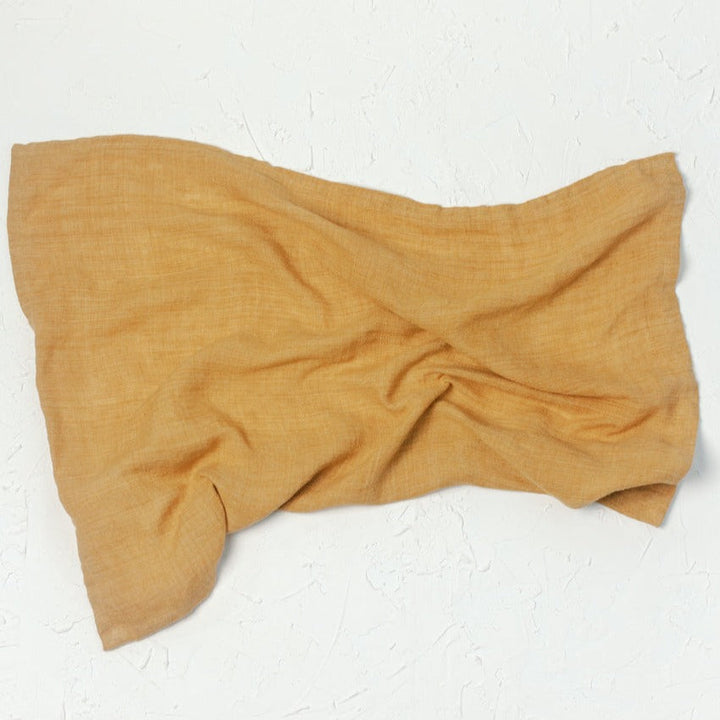 Stone Washed Linen Tea Towel - Gold