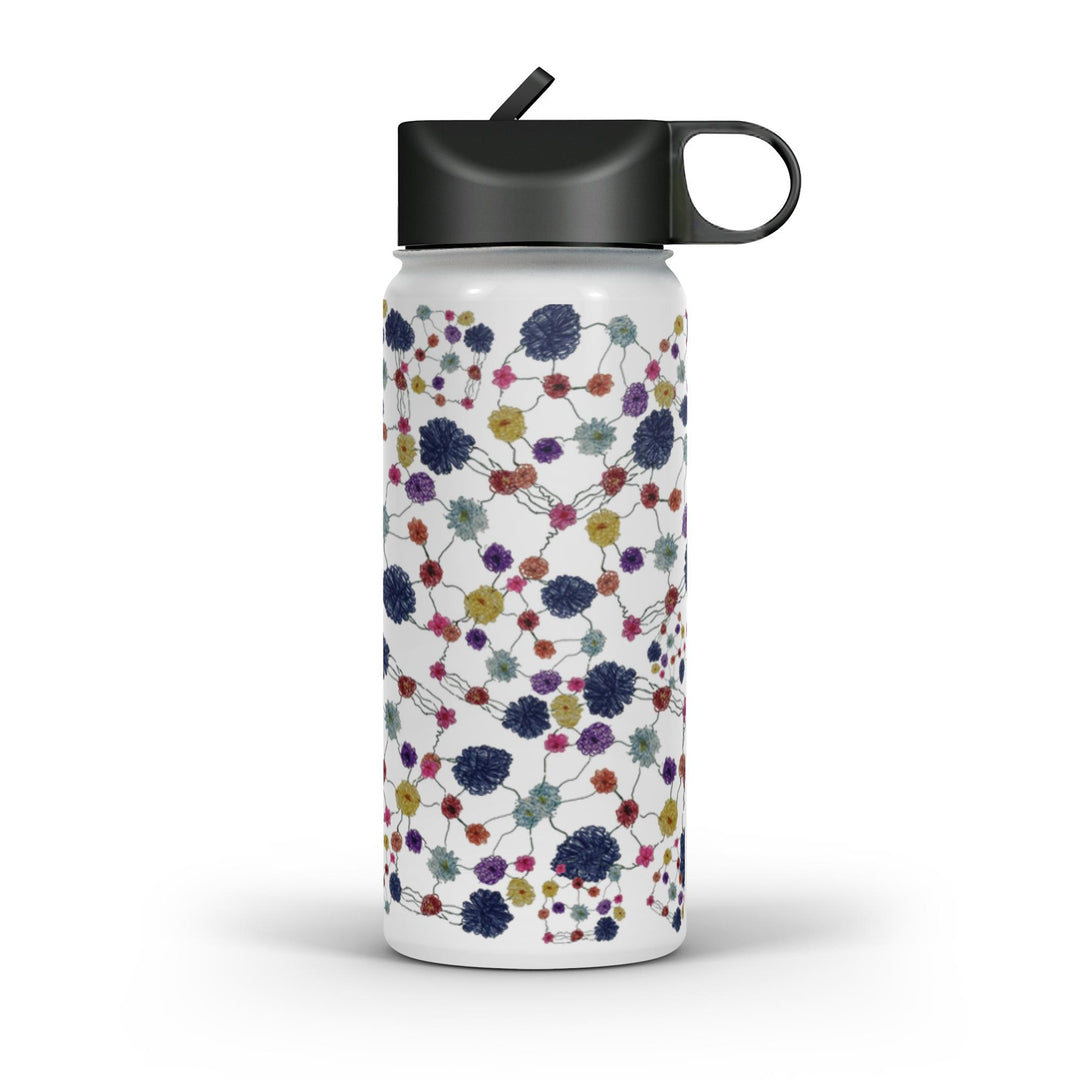 Lines By Stainless Steel Water Bottle with Straw