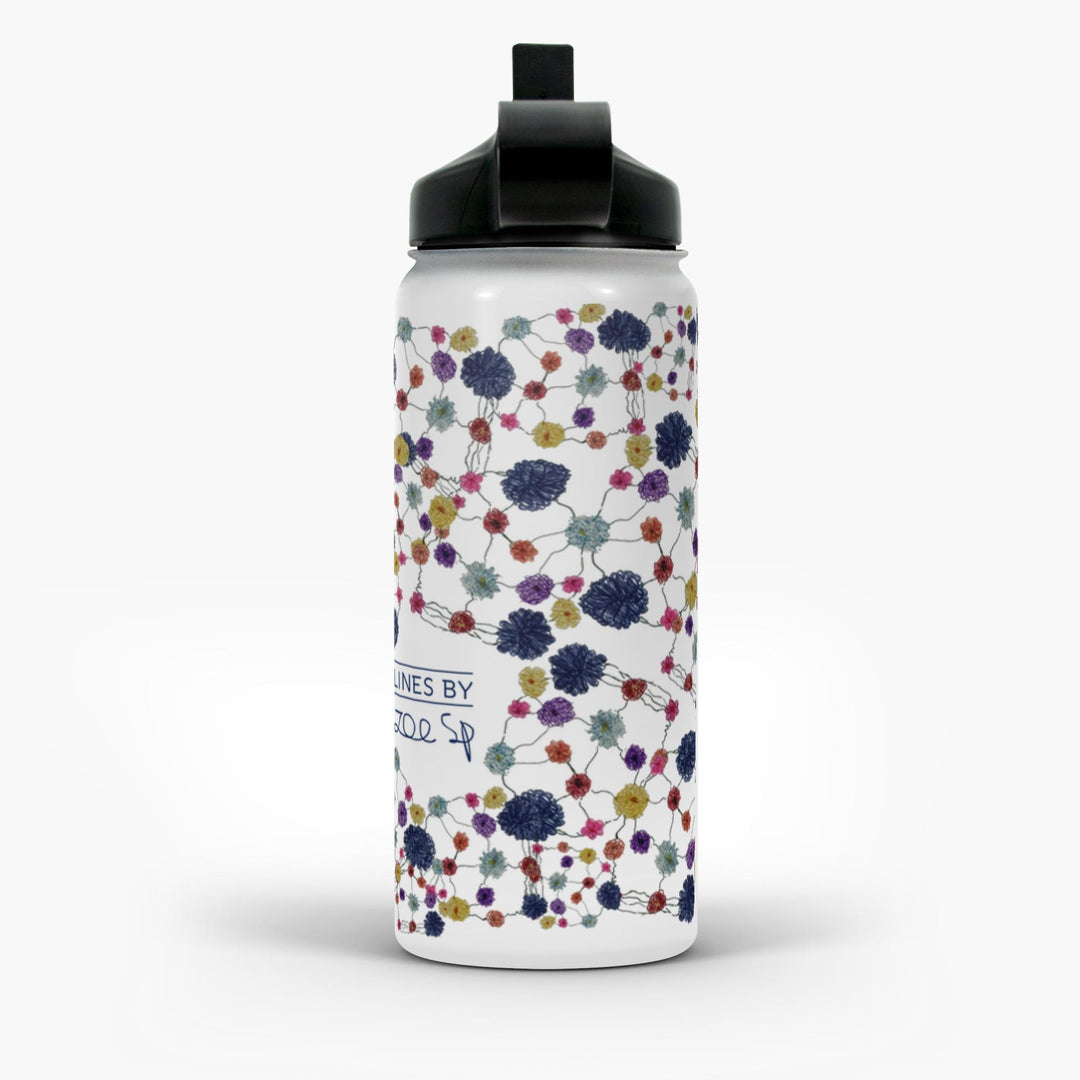 Lines By Stainless Steel Water Bottle with Straw