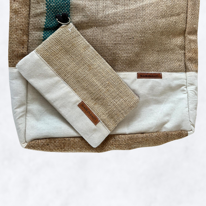 Burlap Market Tote - made in Haiti